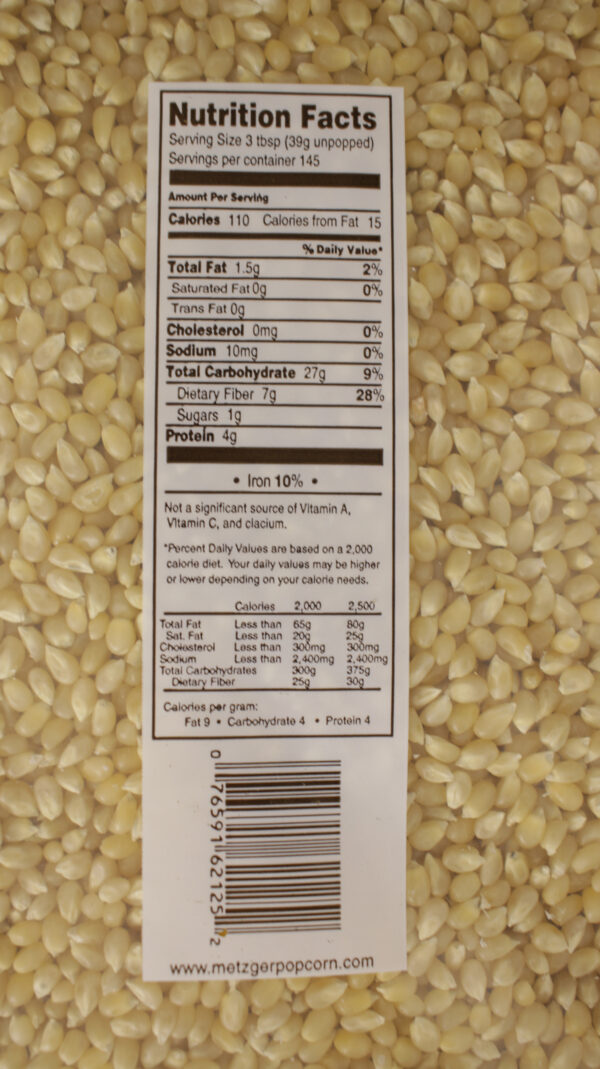 Single 12.5 lb Bag White Popcorn - Image 2